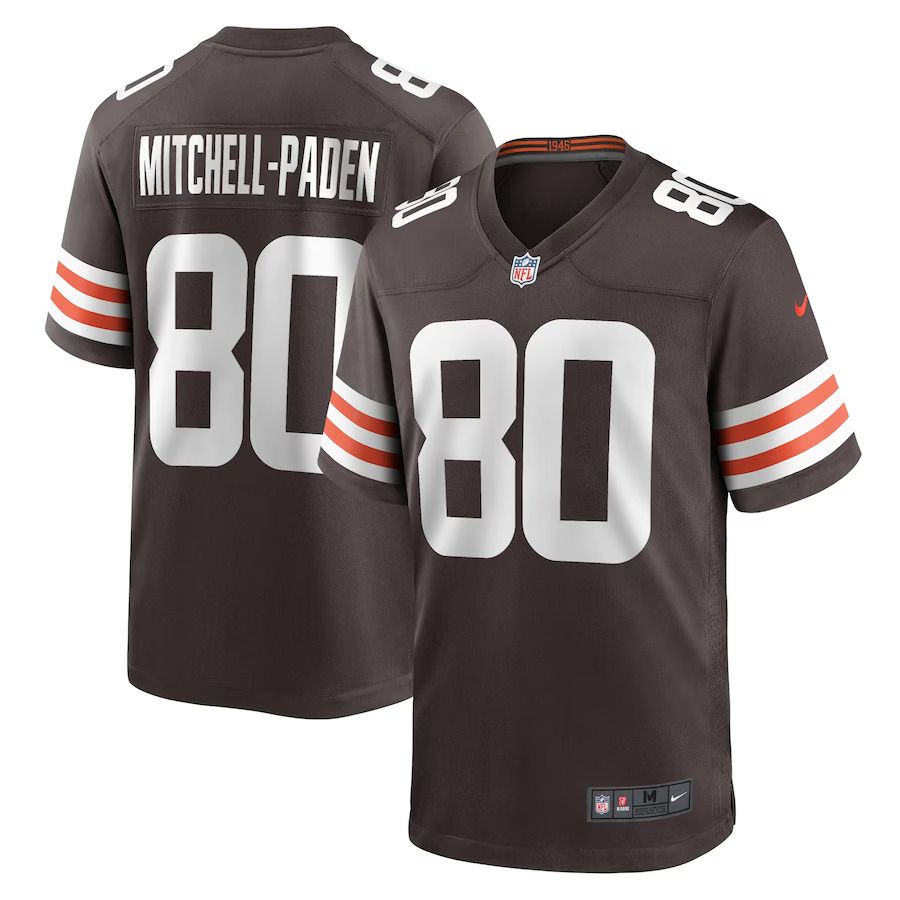 Men Cleveland Browns #80 Zaire Mitchell-Paden Nike Brown Game Player NFL Jersey